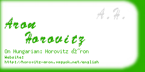 aron horovitz business card